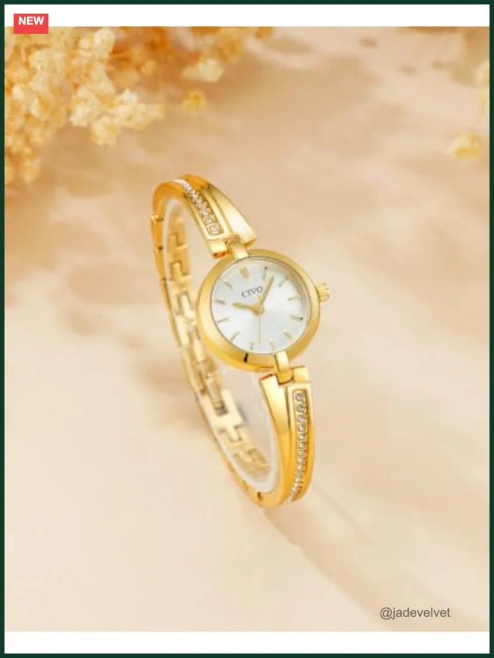 Dainty Bracelet Watch for Women Gold Tone Quartz New